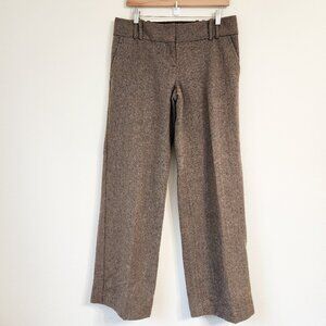 The Limited Women Dress Pant 8R Brown with Spackle Cassidy Wool Blend Trouser